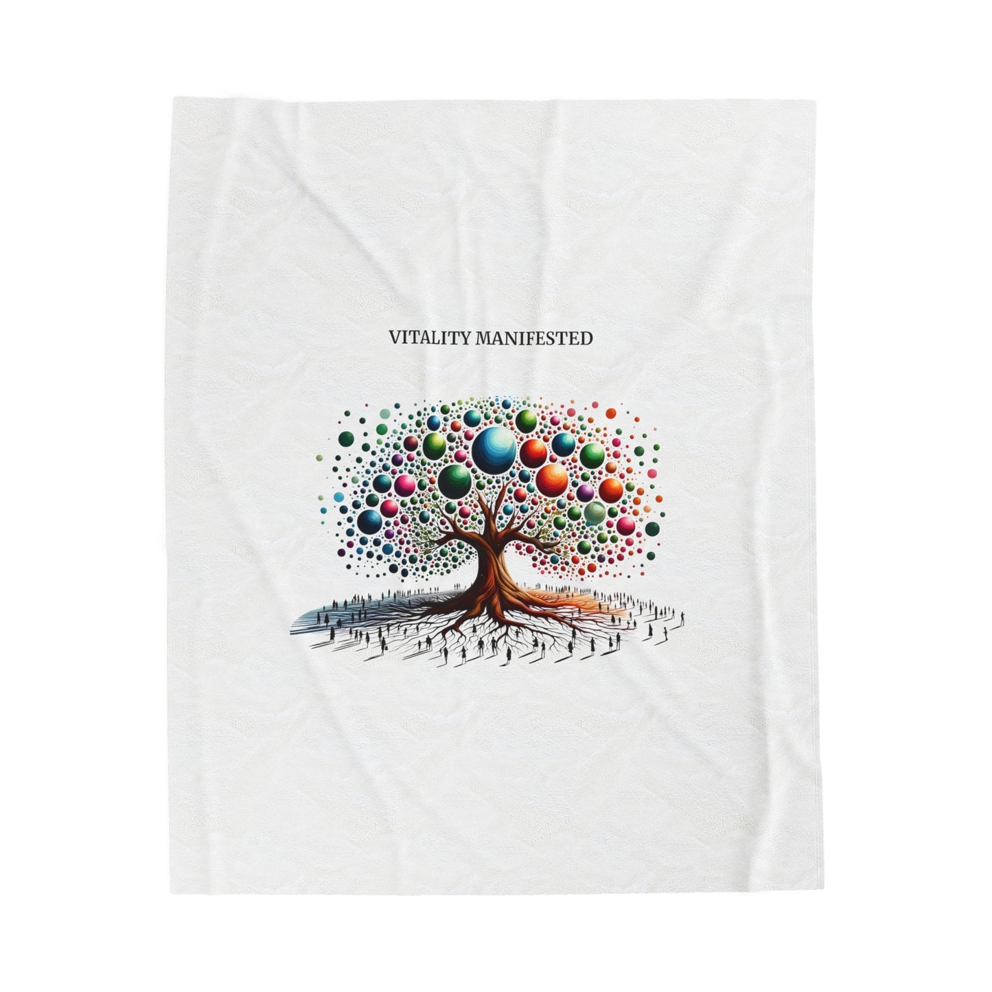 VM Velveteen Plush Blanket (Colorful Tree)