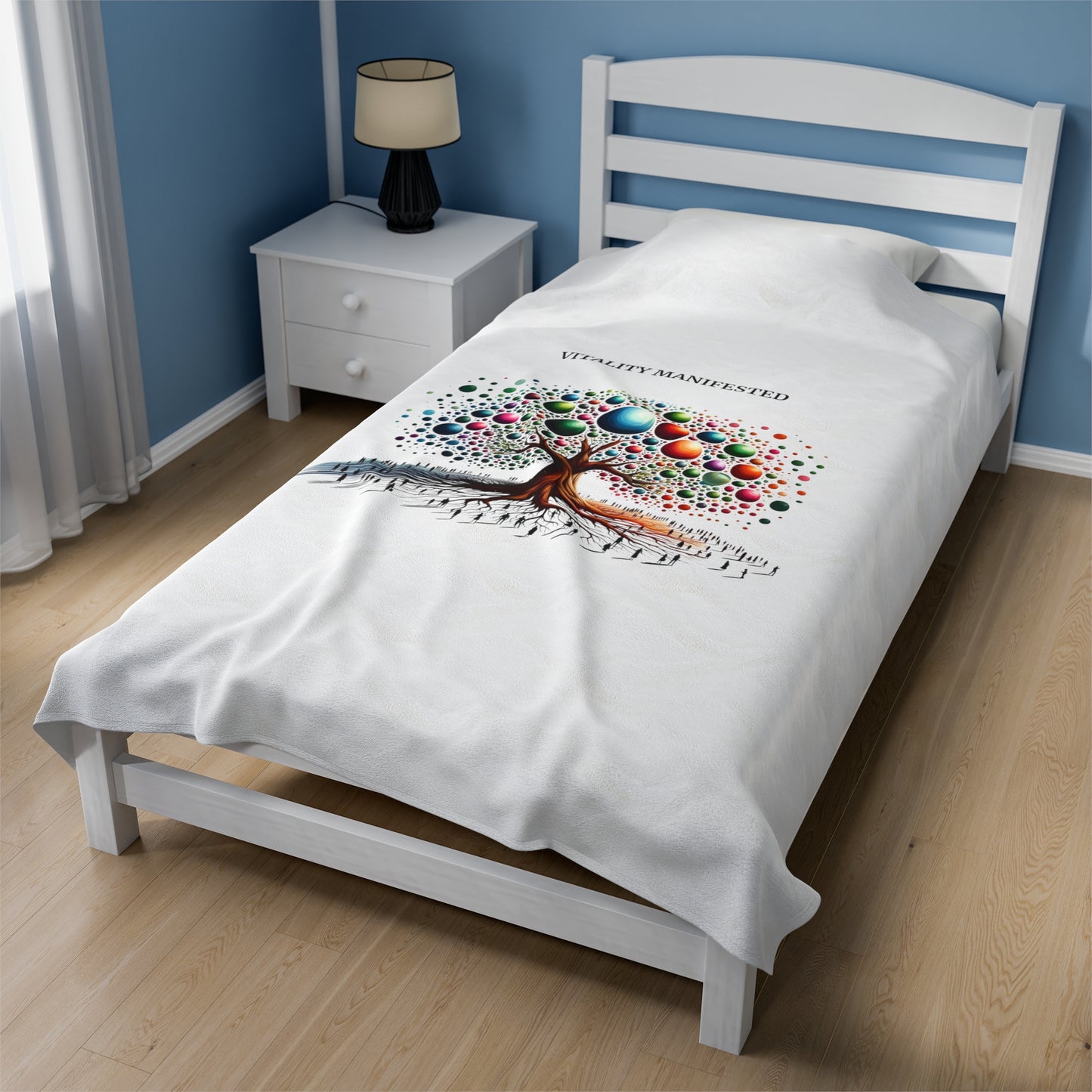 VM Velveteen Plush Blanket (Colorful Tree)