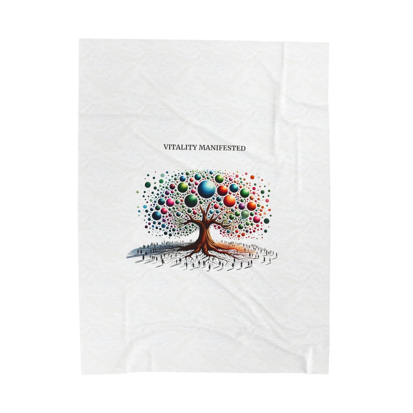 VM Velveteen Plush Blanket (Colorful Tree)