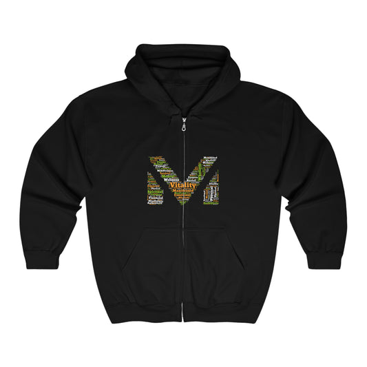 VM Full Zip Hoodie (Black w/Green, Grey, Orange, White)